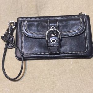 Coach Black Buckle Wristlet